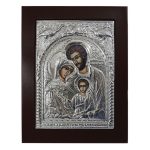 ΑΓΙΑ ΟΙΚΟΓΕΝΕΙΑ ΕΙΚΟΝΑ ΑΛΟΥΜΙΝΙΟΥ ΚΑΦΕ ΞΥΛΟ