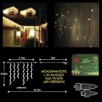 100 LED ΘΕΡΜΑ ΛΕΥΚΑ ΦΩΤΑΚΙΑ ΕΣΩΤ. & ΕΞΩΤ. ΧΩΡΟΥ ΒΡΟΧΗ-ΕΠΕΚΤΑΣΗ L.V.