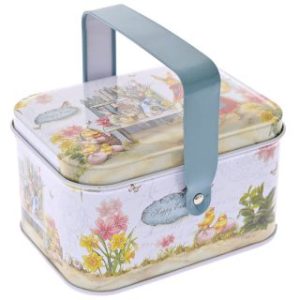 ΤΕΤΡΑΓΩΝΟ ΜΕΤΑΛΛΙΚΟ ΚΟΥΤΙ ΜΕ ΠΑΣΧΑΛΙΝΟ ΣΧΕΔΙΟ