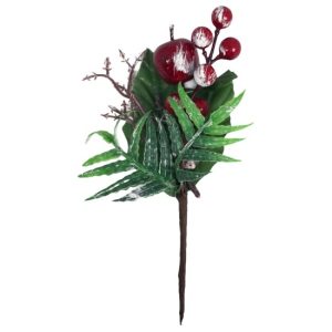 ΧΡΙΣΤΟΥΓΕΝΝΙΑΤΙΚΟ ΔΙΑΚΟΣΜΗΤΙΚΟ ΚΛΑΔΙ ΚΟΚΚΙΝΟΙ ΚΑΡΠΟΙ ΦΥΛΛΑ