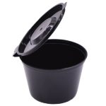 ΣΩΣΑΚΙ ΜΕ ΕΝΣΩΜ/ΝΟ ΚΑΠΑΚΙ ΜΑΥΡΟ (4oz) 120ml 50τεμ. (LUX-PLAST)