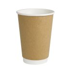 14oz ΠΟΤΗΡΙ ΧΑΡΤΙΝΟ ΔΙΠΛΟΤΟΙΧΟ ΚΡΑΦΤ 25τεμ. (90mm)