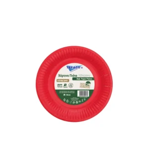 ΠΙΑΤΟ ΧΑΡΤΙΝΟ  ΚΟΚΚΙΝΟ 10τεμ.