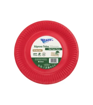 ΠΙΑΤΟ ΧΑΡΤΙΝΟ  ΚΟΚΚΙΝΟ 10τεμ.