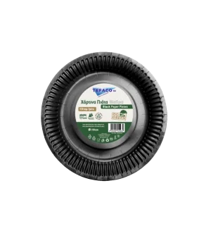 ΠΙΑΤΟ ΧΑΡΤΙΝΟ ΜΕΣΑΙΟ ΜΑΥΡΟ 10τεμ.