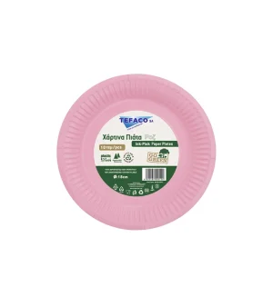 ΠΙΑΤΟ ΧΑΡΤΙΝΟ ΜΕΣΑΙΟ ΡΟΖ 10τεμ.