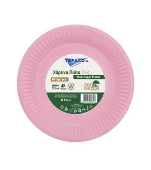 ΠΙΑΤΟ ΧΑΡΤΙΝΟ ΜΕΓΑΛΟ ΡΟΖ 10τεμ.