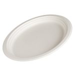 ΠΙΑΤΕΛΑ BIO 25cm ΟΒΑΛ 50τεμ. ΛΕΥΚΟ FIBER BIO